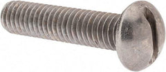 Value Collection - 5/16-18 UNC, 1-1/2" Length Under Head Slotted Drive Machine Screw - Round Head, Grade 18-8 Stainless Steel, Uncoated, Without Washer - Eagle Tool & Supply