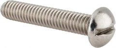 Value Collection - 5/16-18 UNC, 1-3/4" Length Under Head Slotted Drive Machine Screw - Round Head, Grade 18-8 Stainless Steel, Uncoated, Without Washer - Eagle Tool & Supply