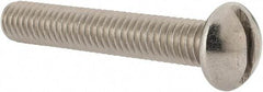 Value Collection - 5/16-18 UNC, 2" Length Under Head Slotted Drive Machine Screw - Round Head, Grade 18-8 Stainless Steel, Uncoated, Without Washer - Eagle Tool & Supply