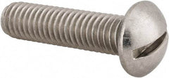 Value Collection - 3/8-16 UNC, 1-1/2" Length Under Head Slotted Drive Machine Screw - Round Head, Grade 18-8 Stainless Steel, Uncoated, Without Washer - Eagle Tool & Supply