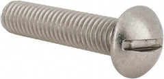 Value Collection - 3/8-16 UNC, 1-3/4" Length Under Head Slotted Drive Machine Screw - Round Head, Grade 18-8 Stainless Steel, Uncoated, Without Washer - Eagle Tool & Supply