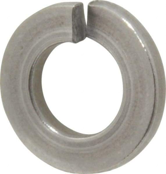 Value Collection - 1/4", 0.062" Thick Split Lock Washer - 18-8 Stainless Steel, 0.252" Min ID, 0.26" Max ID, 0.25" Min OD, 0.487" Max OD - Eagle Tool & Supply