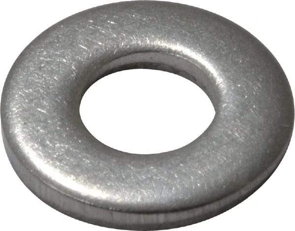 Value Collection - #10 Screw, Grade 18-8 Stainless Steel Standard Flat Washer - 7/32" ID x 1/2" OD, 0.049" Thick - Eagle Tool & Supply