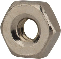 Value Collection - #4-40 UNC Stainless Steel Right Hand Machine Screw Hex Nut - 1/4" Across Flats, 3/32" High, Uncoated - Eagle Tool & Supply