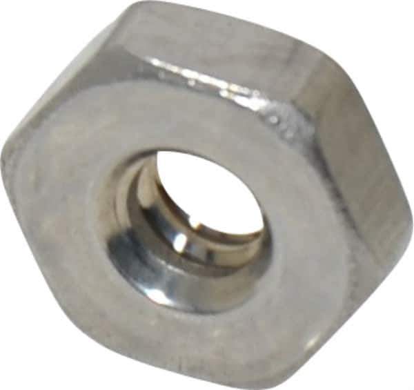 Value Collection - #6-32 UNC Stainless Steel Right Hand Machine Screw Hex Nut - 5/16" Across Flats, 7/64" High, Uncoated - Eagle Tool & Supply