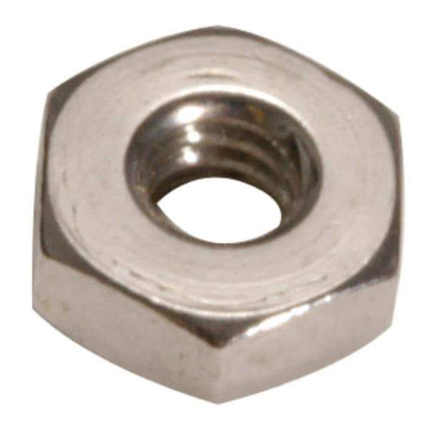 Made in USA - #4-40 UN Steel Right Hand Machine Screw Hex Nut - 1/4" Across Flats, 0.098" High, Cadmium-Plated Finish - Eagle Tool & Supply