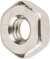 Value Collection - #8-32 UNC Stainless Steel Right Hand Machine Screw Hex Nut - 11/32" Across Flats, 1/8" High, Uncoated - Eagle Tool & Supply