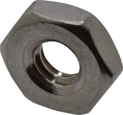 Value Collection - #10-24 UNC Stainless Steel Right Hand Machine Screw Hex Nut - 3/8" Across Flats, 1/8" High, Uncoated - Eagle Tool & Supply