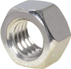 Value Collection - 3/8-16 UNC Stainless Steel Right Hand Hex Nut - 9/16" Across Flats, 21/64" High, Uncoated - Eagle Tool & Supply