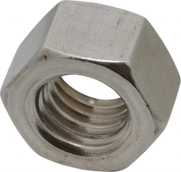 Value Collection - 1/2-13 UNC Stainless Steel Right Hand Hex Nut - 3/4" Across Flats, 7/16" High, Uncoated - Eagle Tool & Supply