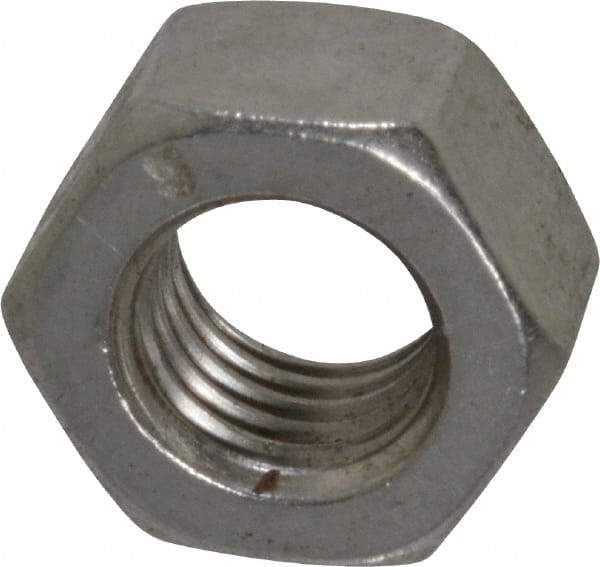 Value Collection - 5/16-24 UNF Stainless Steel Right Hand Hex Nut - 1/2" Across Flats, 17/64" High, Uncoated - Eagle Tool & Supply