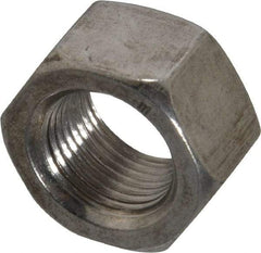 Value Collection - 3/4-16 UNF Stainless Steel Right Hand Hex Nut - 1-1/8" Across Flats, 41/64" High, Uncoated - Eagle Tool & Supply