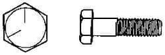 Made in USA - 1/2-20 UNF, 1" Length Under Head Hex Head Cap Screw - Grade 18-8 Stainless Steel, Uncoated, 3/4" Hex - Eagle Tool & Supply