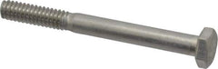 Value Collection - 1/4-20 UNC, 2-1/2" Length Under Head Hex Head Cap Screw - Grade 18-8 Stainless Steel, 7/16" Hex - Eagle Tool & Supply
