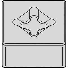 Kennametal - SNGX454 T0820 Grade KYK10 Ceramic Turning Insert - 90° Square, 1/2" Inscr Circle, 5/16" Thick, 1/16" Corner Radius - Eagle Tool & Supply