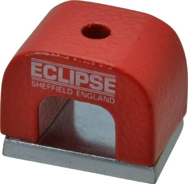 Eclipse - 1 Hole, 3/16" Hole Diam, 51/64" Overall Width, 1-3/16" Deep, 51/64" High, Alnico Power Magnets - 0.3" Pole Width, 550°C Max Operating Temp, Grade 5 Alnico - Eagle Tool & Supply