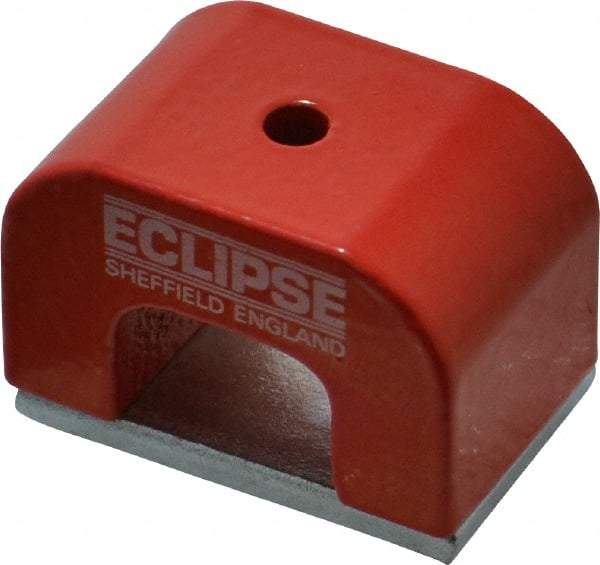 Eclipse - 1 Hole, 3/16" Hole Diam, 1" Overall Width, 1-37/64" Deep, 1" High, Alnico Power Magnets - 0.39" Pole Width, 550°C Max Operating Temp, Grade 5 Alnico - Eagle Tool & Supply