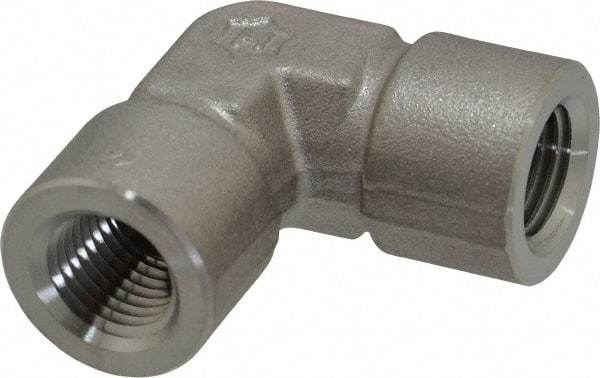 Ham-Let - 1/4" Grade 316 Stainless Steel Pipe 90° Female Elbow - FNPT x FNPT End Connections, 6,200 psi - Eagle Tool & Supply