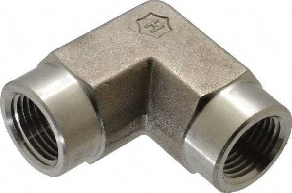 Ham-Let - 1/2" Grade 316 Stainless Steel Pipe 90° Female Elbow - FNPT x FNPT End Connections, 4,600 psi - Eagle Tool & Supply
