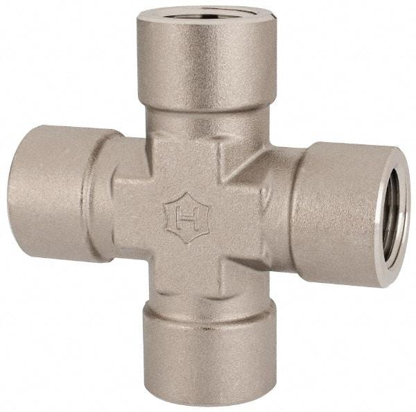Ham-Let - 1/2" Grade 316 Stainless Steel Pipe Cross - FNPT End Connections, 4,600 psi - Eagle Tool & Supply