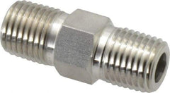 Ham-Let - 1/4" Grade 316 Stainless Steel Pipe Hex Nipple - MNPT End Connections, 7,500 psi - Eagle Tool & Supply