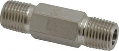 Ham-Let - 1/4" Grade 316 Stainless Steel Pipe Hex Nipple - MNPT End Connections, 7,500 psi - Eagle Tool & Supply