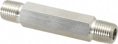 Ham-Let - 1/4" Grade 316 Stainless Steel Pipe Hex Nipple - MNPT End Connections, 7,500 psi - Eagle Tool & Supply