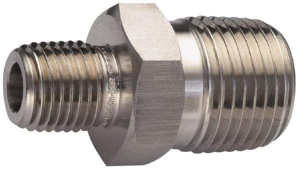 Ham-Let - 1 x 3/4" Internal Brass Reducer Nipple - 2600 PSI, MNPT x MNPT - Eagle Tool & Supply