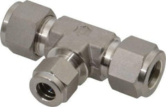 Ham-Let - 1/2 x 1/2 x 3/8" OD, Grade 316Stainless Steel Union Tee - Comp x Comp x Comp Ends - Eagle Tool & Supply