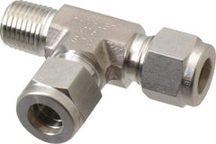 Ham-Let - 3/8" OD, Grade 316Stainless Steel Male Run Tee - Comp x MNPT x Comp Ends - Eagle Tool & Supply