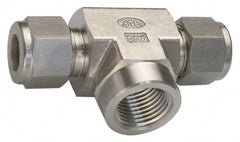 Ham-Let - 3/8" OD, Grade 316Stainless Steel Female Branch Tee - Comp x Comp x FNPT Ends - Eagle Tool & Supply
