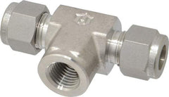 Ham-Let - 3/8" OD, Grade 316Stainless Steel Female Branch Tee - Comp x Comp x FNPT Ends - Eagle Tool & Supply