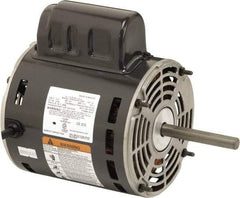 US Motors - 1/2 hp, ODP Enclosure, Auto Thermal Protection, 1,100 RPM, 115/230 Volt, 60 Hz, Industrial Electric AC/DC Motor - Size 48 Frame, Stud Mount, 1 Speed, Ball Bearings, 6.2/3.1 Full Load Amps, B Class Insulation, CW Lead End - Eagle Tool & Supply