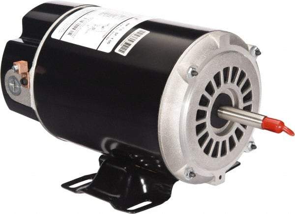 US Motors - 1.5 hp, ODP Enclosure, Auto Thermal Protection, 3,450 RPM, 115 Volt, 60 Hz, Industrial Electric AC/DC Motor - Size 48 Frame, Thru Bolt Mount, 1 Speed, Ball/SAB Bearings, 12.5 Full Load Amps, B Class Insulation, CCW Shaft End - Eagle Tool & Supply