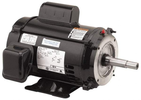 US Motors - 7-1/2 hp, ODP Enclosure, 3,480 RPM, 230 Volt, 60 Hz, Industrial Electric AC/DC Motor - Size 213 Frame, Horizontal-Footed Mount, 1 Speed, Ball Bearings, 30.4 Full Load Amps, F Class Insulation - Eagle Tool & Supply