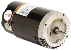 US Motors - 1.5 hp, ODP Enclosure, Auto Thermal Protection, 3,450 RPM, 115/230 Volt, 60 Hz, Industrial Electric AC/DC Motor - Size 56 Frame, C-Face Mount, 1 Speed, Ball Bearings, B Class Insulation, CW Lead End - Eagle Tool & Supply