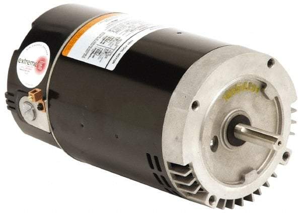 US Motors - 3/4 hp, ODP Enclosure, Auto Thermal Protection, 3,450 RPM, 115/230 Volt, 60 Hz, Industrial Electric AC/DC Motor - C-Face Mount, 1 Speed, Ball Bearings, B Class Insulation, CW Lead End - Eagle Tool & Supply