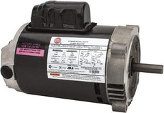 US Motors - 1/2 hp, ODP Enclosure, Auto Thermal Protection, 3,450 RPM, 115/208-230 Volt, 60 Hz, Industrial Electric AC/DC Motor - Size 56C Frame, C-Face Mount, 1 Speed, Ball Bearings, 8.2/4.2-4.1 Full Load Amps, B Class Insulation, Reversible - Eagle Tool & Supply