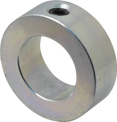 Climax Metal Products - 1-3/16" Bore, Steel, Set Screw Shaft Collar - 2" Outside Diam, 11/16" Wide - Eagle Tool & Supply
