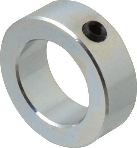 Climax Metal Products - 1-7/16" Bore, Steel, Set Screw Shaft Collar - 2-1/4" Outside Diam, 3/4" Wide - Eagle Tool & Supply