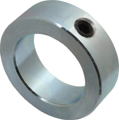 Climax Metal Products - 1-7/8" Bore, Steel, Set Screw Shaft Collar - 2-3/4" Outside Diam, 7/8" Wide - Eagle Tool & Supply