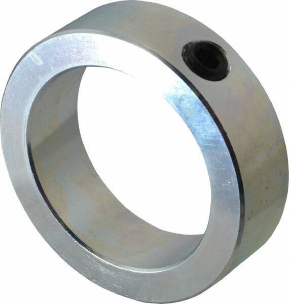 Climax Metal Products - 2-3/8" Bore, Steel, Set Screw Shaft Collar - 3-1/4" Outside Diam, 15/16" Wide - Eagle Tool & Supply