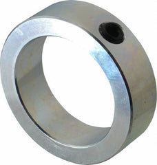 Climax Metal Products - 2-3/8" Bore, Steel, Set Screw Shaft Collar - 3-1/4" Outside Diam, 15/16" Wide - Eagle Tool & Supply