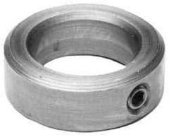 Climax Metal Products - 1-11/16" Bore, Stainless Steel, Set Screw Shaft Collar - 2-1/2" Outside Diam, 13/16" Wide - Eagle Tool & Supply