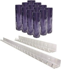 Aleco - 6' Door Width x 8' Door Height PVC Clear Smooth Strip Door Kit - Clear - Eagle Tool & Supply