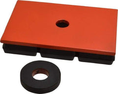 Mason Ind. - 6" Long x 4" Wide x 1" Thick, Neoprene & Steel, Machinery Leveling Pad & Mat - 1,200 Lb Max Load - Eagle Tool & Supply
