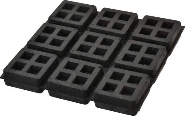 Mason Ind. - 6" Long x 6" Wide x 3/4" Thick, Rubber, Machinery Leveling Pad & Mat - Eagle Tool & Supply