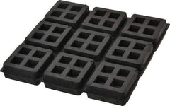 Mason Ind. - 6" Long x 6" Wide x 3/4" Thick, Rubber, Machinery Leveling Pad & Mat - Eagle Tool & Supply