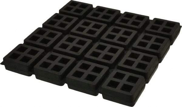 Mason Ind. - 8" Long x 8" Wide x 3/4" Thick, Rubber, Machinery Leveling Pad & Mat - Eagle Tool & Supply