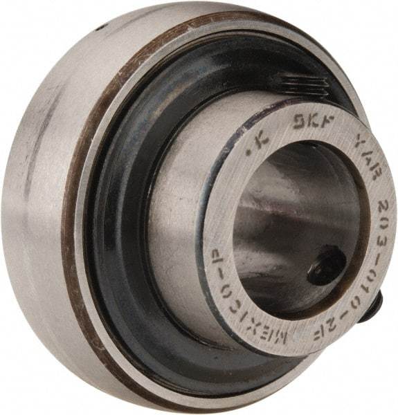 SKF - 5/8" ID x 1.5748" OD, 1,650 Lb Dynamic Capacity, Insert Bearing Insert Bearing - 0.4724" Race Width, 1,070 Lb Static Capacity - Eagle Tool & Supply